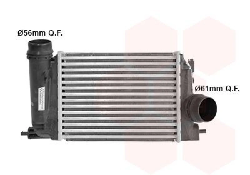 Image of VAN WEZEL Intercooler VAN WEZEL 13014704