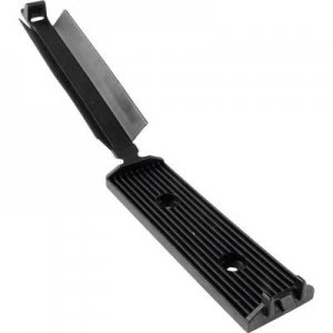 Image of Cable mount Self adhesive Screw fixing for ribbon cable acrylate glue impact resistant Black HellermannTyton 151 1
