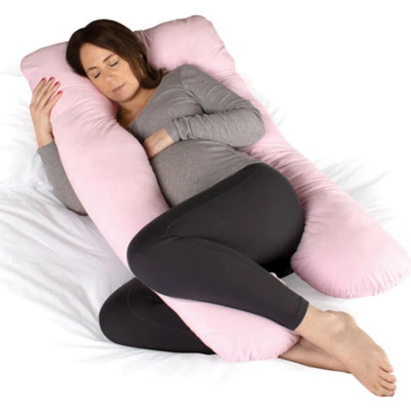 Image of DREAMCATCHER Pregnancy Pillow Micro Fleece Maternity Nursing Cushion - Pink - Dreamcatcher DPP