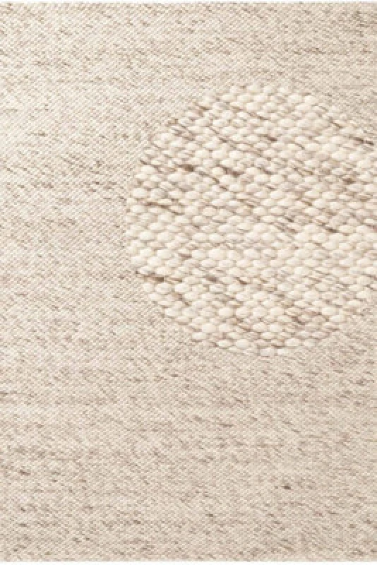 Image of The Rugs Lyon Handwoven Wool Beans Rug Living Room In Light Beige