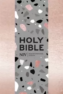 Image of NIV Pocket Rose Gold Terrazzo Soft-tone Bible with Zip