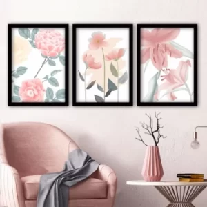 Image of 3SC104 Multicolor Decorative Framed Painting (3 Pieces)