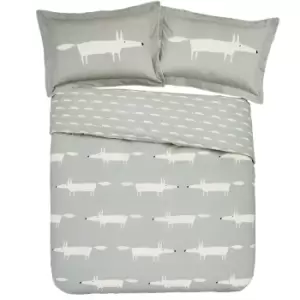 Image of Scion Mr Fox Super Kingsize Duvet Cover, Silver