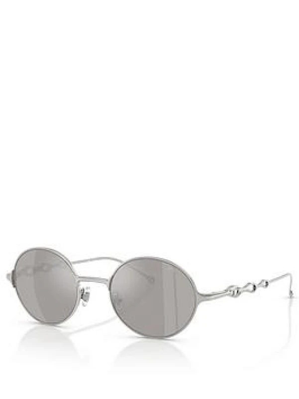 Image of Diesel 0Dl1008 Round Sunglasses Silver WK9ZP Female