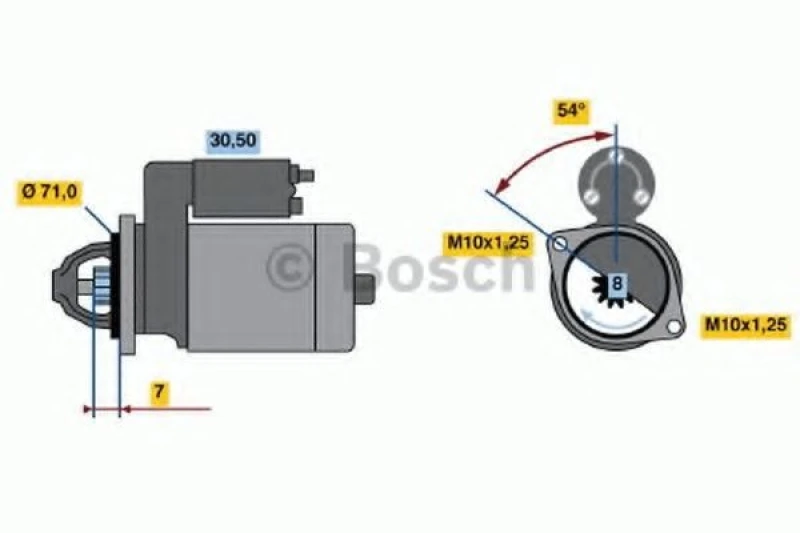 Image of Starter motor Bosch 0 986 018 561