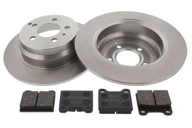 Image of MAPCO 47951 Brake disc and pads set Rear Axle, Brake Disc Type: solid, excl. wear warning contact Brake Set,disc brakes (3405)