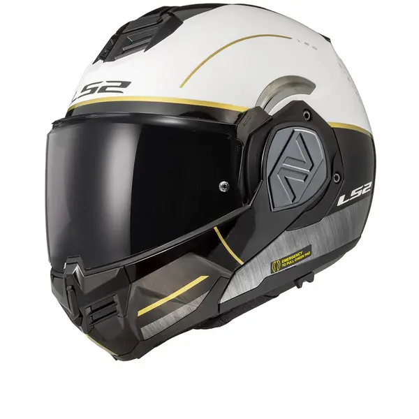 Image of LS2 FF906 Advant Iron Matt White Black Jeans-06 Modular Helmet Size XL
