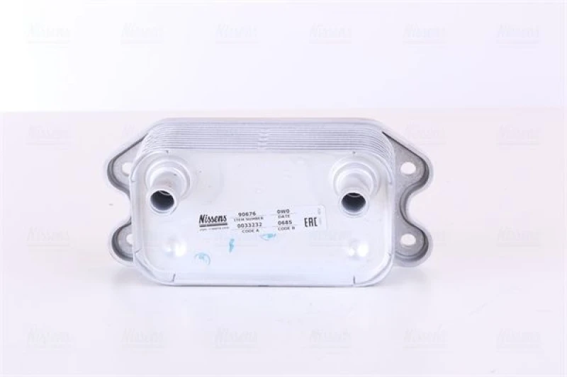 Image of NISSENS 90676 Oil Cooler without gaskets/seals, without filter Aluminium Oil Cooler,engine oil (469)