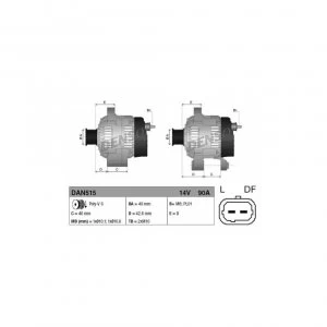 image of Alternator DENSO DAN515