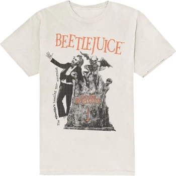 Image of Warner Bros - Here Lies Beetlejuice Unisex X-Large T-Shirt - White
