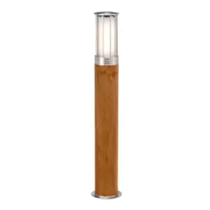 image of Hornsea Outdoor Bollard Teak with 316 Stainless Steel, IP55