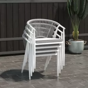 Image of CosmoLiving Circi Dining Chairs 4PK White