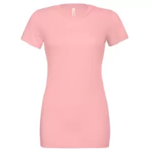 image of Bella + Canvas Womens/Ladies Jersey Short-Sleeved T-Shirt (L) (Pink)