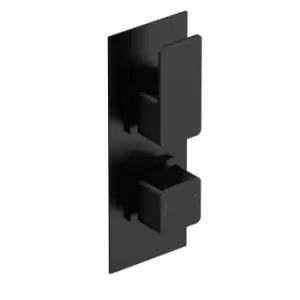 image of Nuie Twin Thermostatic Valve - Matt Black