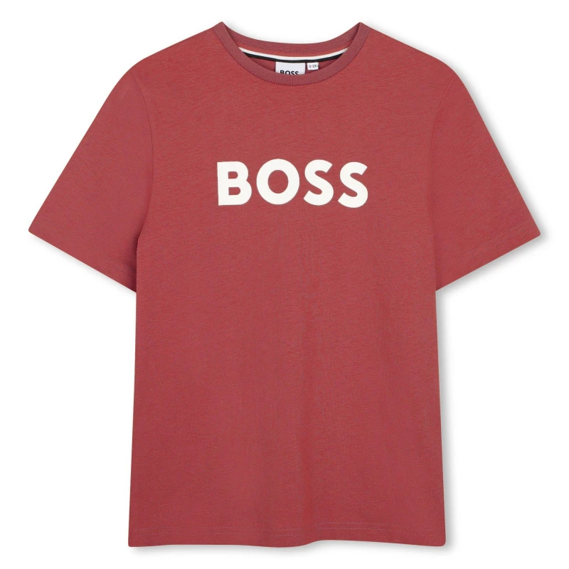Image of Boss Kids Logo T-Shirt Raspberry male 8 Yrs