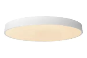 image of Unar Modern Flush ceiling light - Ø60cm - LED Dim. - 1x60W 2700K - 3 StepDim - White