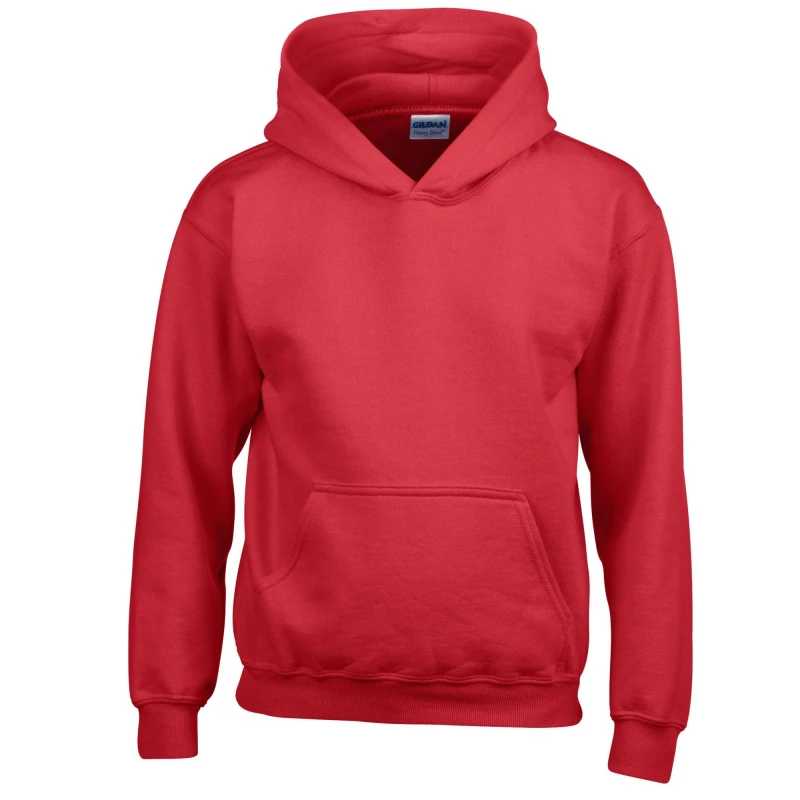 Image of Gildan Heavy Blend Hoodie in Red Size: 12-13 Years Red Unisex 12-13 Years