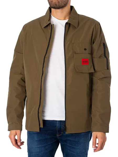Image of HUGO Emmond Overshirt Green XL