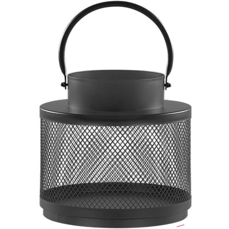 Image of Beliani Lantern Yamdena Metal 19cm Black