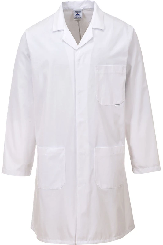 Image of Portwest Standard Workwear Lab Coat (Medical Health) Pack of 2 in White Size: XS White Unisex XS
