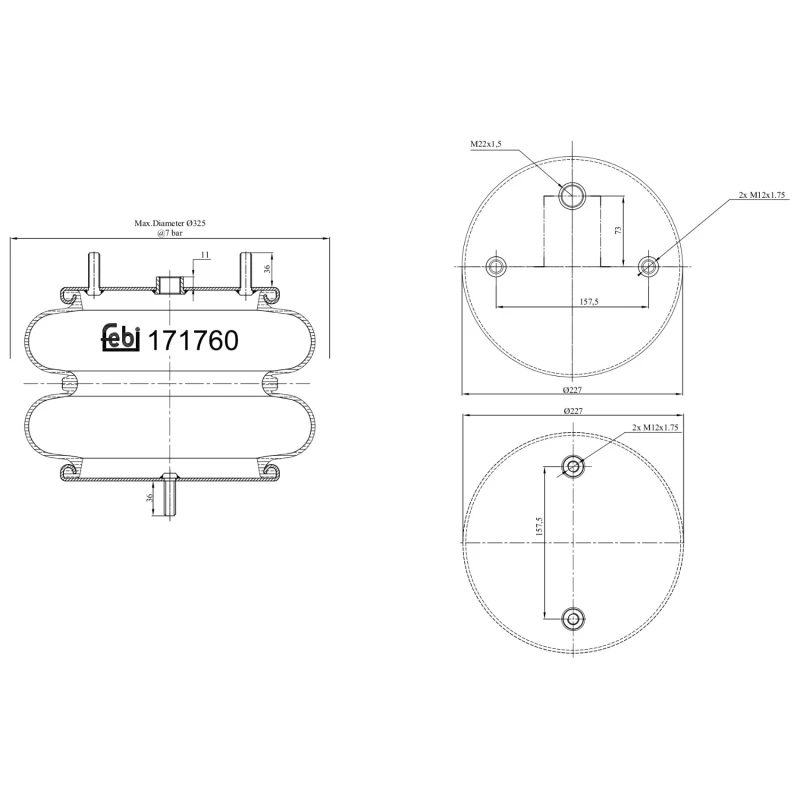 Image of Boot, air suspension FEBI BILSTEIN 171760