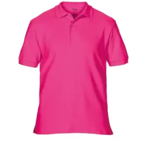 image of Gildan Mens Premium Cotton Sport Double Pique Polo Shirt (S) (Heliconia)