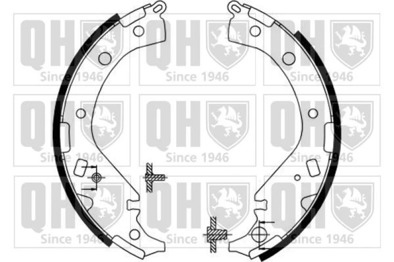 Image of QUINTON HAZELL Brake Shoe Set QUINTON HAZELL BS1147