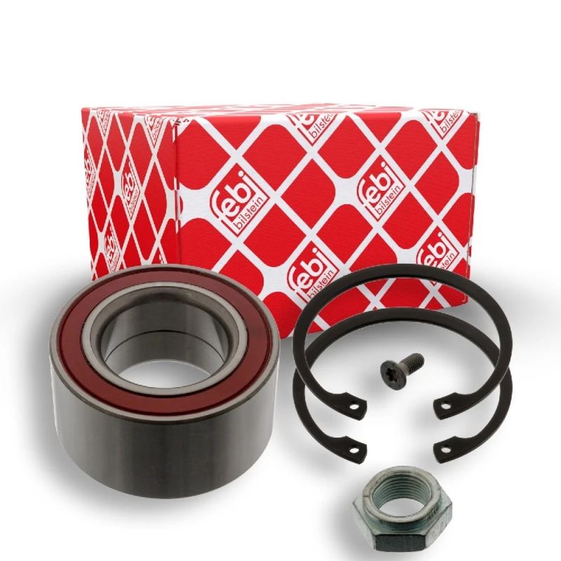 Image of FEBI BILSTEIN 05379 Wheel bearing kit with retaining rings, Rear Axle Right, with screw Wheel Bearing Kit (654)