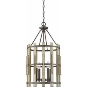 Image of Loops - 4 Bulb Ceiling Pendant Light Fitting Rustic Black LED E14 60W Bulb