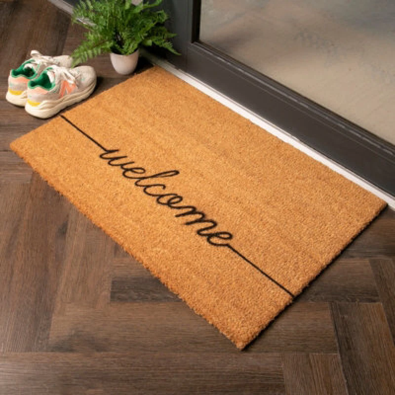 Image of Artsy Mats Country Home Welscribble Doormat Beige unisex