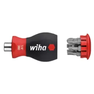 Image of Wiha Magnetic Softfinish Stubby Screwdriver With Bit Magazine (Sl, PH)