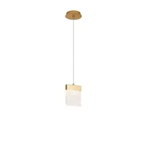 Boston Small Ceiling Pendant 2m, 4.5W LED, 3000K, 160lm, Painted Brushed Gold