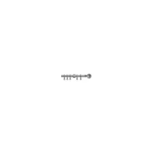 Image of Exenteable Metal Curtain Pole 13-16mm120cm - 210cm Silver Ball