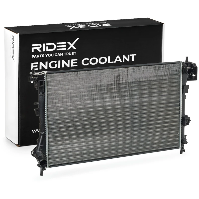 Image of RIDEX 470R0044 Engine radiator Manual Transmission, Plastic Aluminium, Plastic Radiator,engine cooling (470)