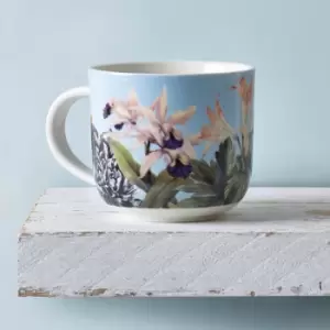 Image of Set of 2 Kew Bee Floral Mugs Blue