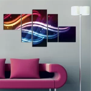 Image of H1 Multicolor Decorative MDF Painting (5 Pieces)