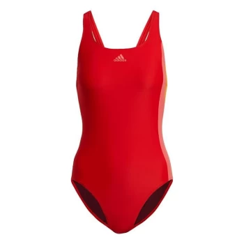 Image of adidas Colorblock Swimsuit Womens - Vivid Red / Semi Turbo