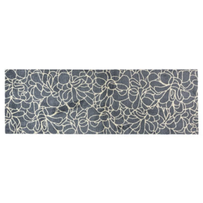 Image of JVL Mega Mat Entrance Runner Floral 57x150cm Door Mats 57x150cm Grey 40669602057