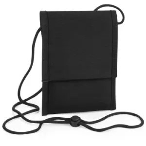 image of Unisex Adult Recycled Crossbody Bag (One Size) (Black) - Bagbase