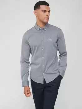 Image of BOSS Boss Biado Oxford Shirt, Navy Size M Men