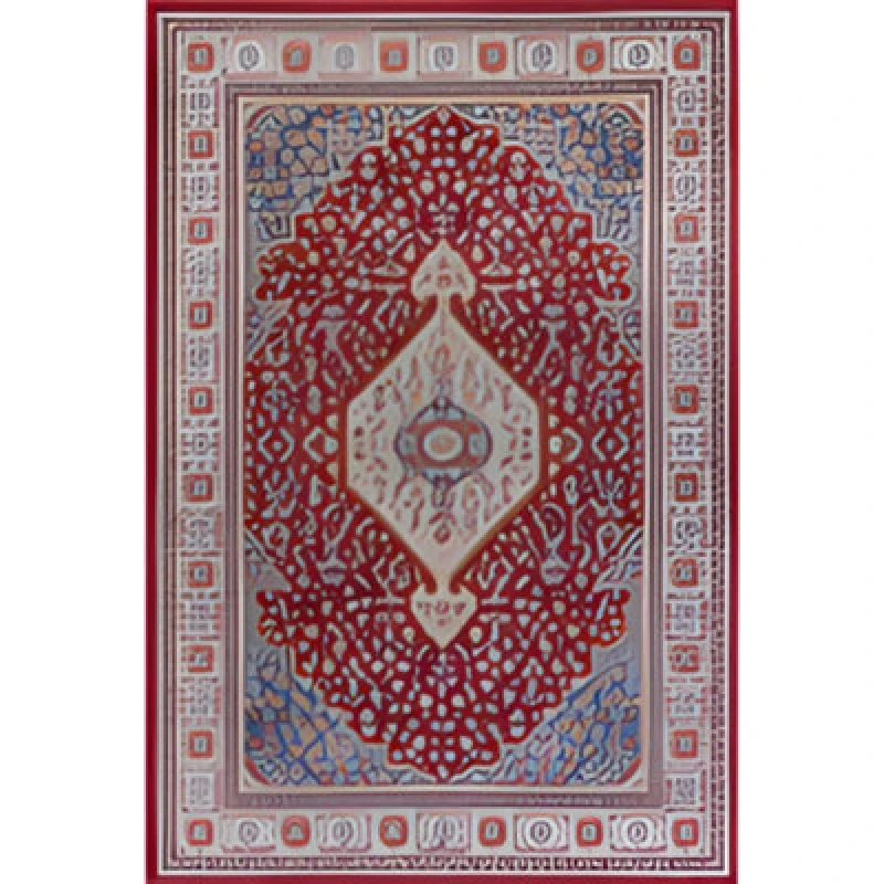 Image of THE RUGS Orient Low Pile Rug Medallion Design Synthetic Fibre 8mm Pile Size: 160cm x 235cm Multicolor Unisex 160cm x 235 cm