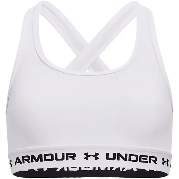 Image of Under Armour Crossback Sports Bra Juniors Medium Impact Sports Bras 7 - 8 Years (S) Black 61400803175