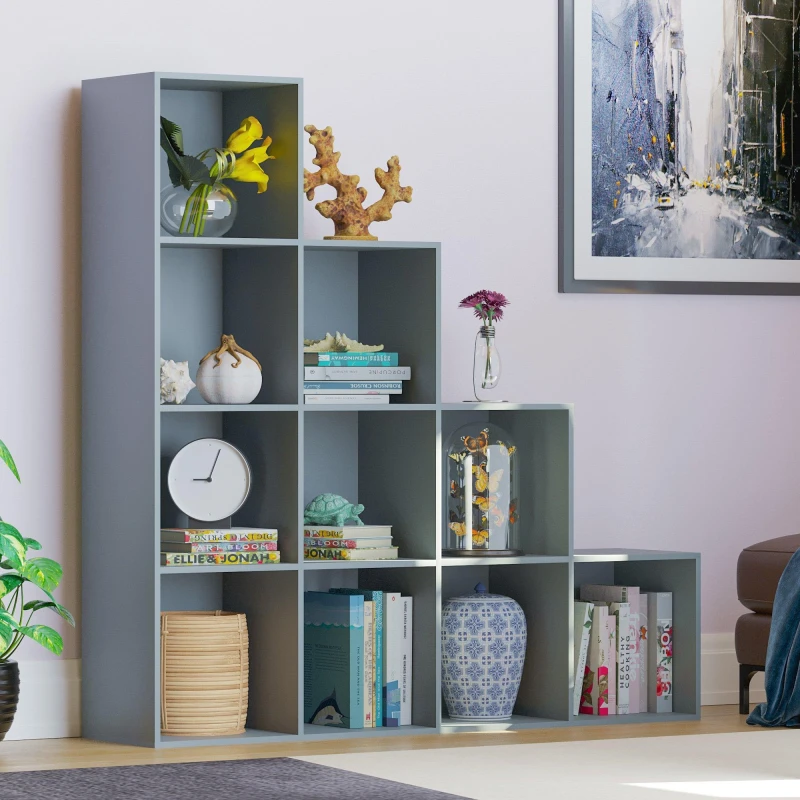 Image of Lassic Vida Designs Durham 10 Cube Staircase Storage Unit Grey unisex 10 Cube