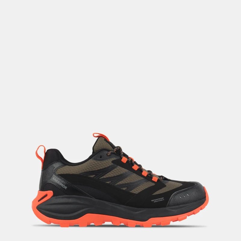 Image of Karrimor Milford Waterproof Hiking Shoes Mens Khaki/Orange male 7 (41)