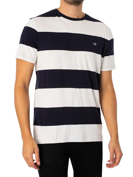 Image of Gant Bar Stripe T-Shirt Eggshell M