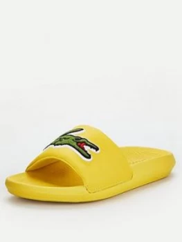 Image of Lacoste Croco Slide 120 Slide - Yellow, Size 7, Women