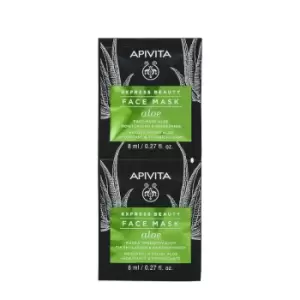 Image of Apivita Express Beauty Face Mask Aloe 2 x 8 ml
