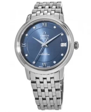 Image of Omega De Ville Prestige Co-Axial 32.7mm Blue Diamond Dial Automatic Steel Womens Watch 424.10.33.20.53.001 424.10.33.20.53.001