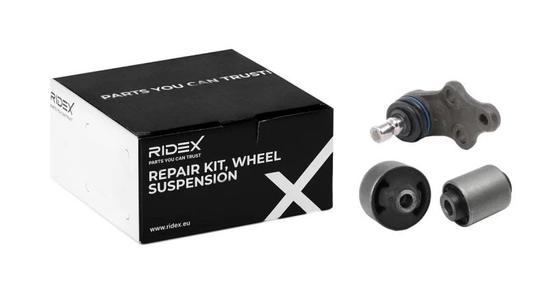Image of RIDEX 771R0153 Repair Kit, wheel suspension Front Axle Right, with rubber mount Repair Kit,wheel suspension (771)