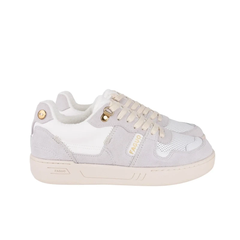 Image of Faguo Womens suede leather Trainers Faguo Ceiba Blanc Female 40